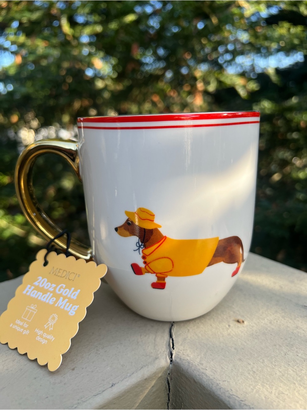 Dachshund 20oz Gold Handle Mug